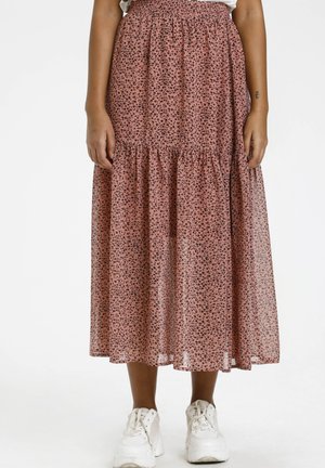 BPFILUA - A-line skirt - old rose with black flowes