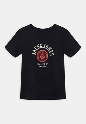 JJELOGO TEE SS O-NECK - Camiseta estampada - black