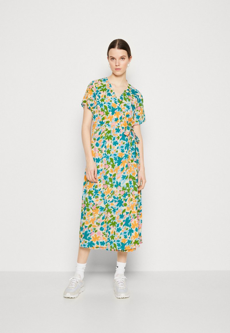 YAS YASLEAFA MIDI WRAP DRESS - Φόρεμα ημέρας - soft pink