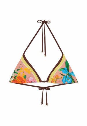 Reiss, REGULAR FIT - TINA FLORAL-PRINT TRIANGLE BIKINI TOP . - Bikini felső - pink