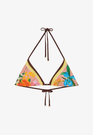 Reiss, REGULAR FIT - TINA FLORAL-PRINT TRIANGLE BIKINI TOP . - Bikini felső - pink