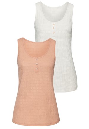 2 PACK - Top - peach, creme