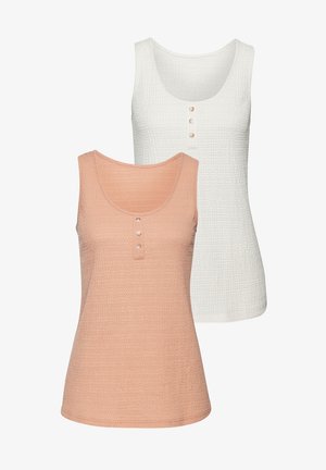 2 PACK - Débardeur - peach, creme