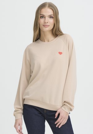 IXSVALA - Felpa - almond milk w/fiery red heart