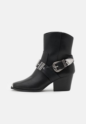 Kovbojské/motorkářské kotníkové boty - black