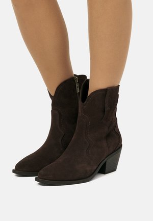 Cowboy-/Bikerstiefelette - dark brown