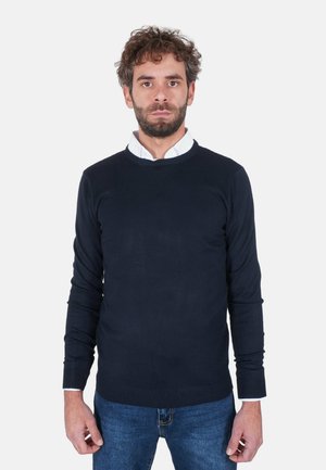 PULLOVER GIROCOLLO - Maglione - blu