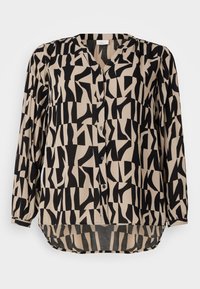 CARDIONA ANITA LIFE V NECK SHIRT  - Blusa - black/beige