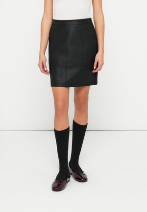 VMIDA SHORT COATED SKIRT - Minirock - black