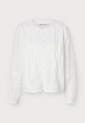 Abercrombie & Fitch, COLLARED CINCHED BLOUSE - Блуза - white
