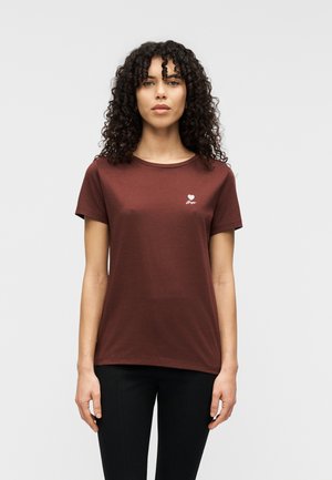 ELOVE - Βασικό μπλουζάκι - dark brown