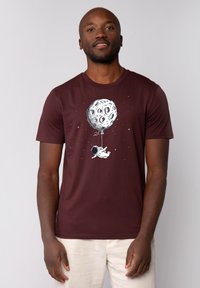 watapparel - FUNNY SPACEMAN - T-shirt imprimé - red brown Image miniature 1