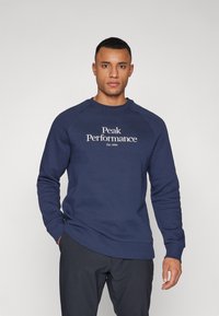 Peak Performance ORIGINAL CREW-BLACK-OFFWHITE - Sudadera - blue shadow/offwhite