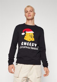 Jack & Jones JORFESTIVE XMAS CREW NECK - Strickpullover - black