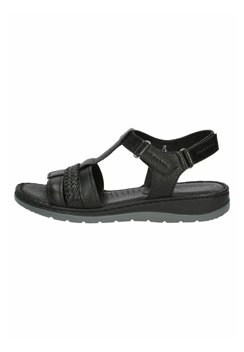 Caprice Pleištapadžiai sandalai - black nappa