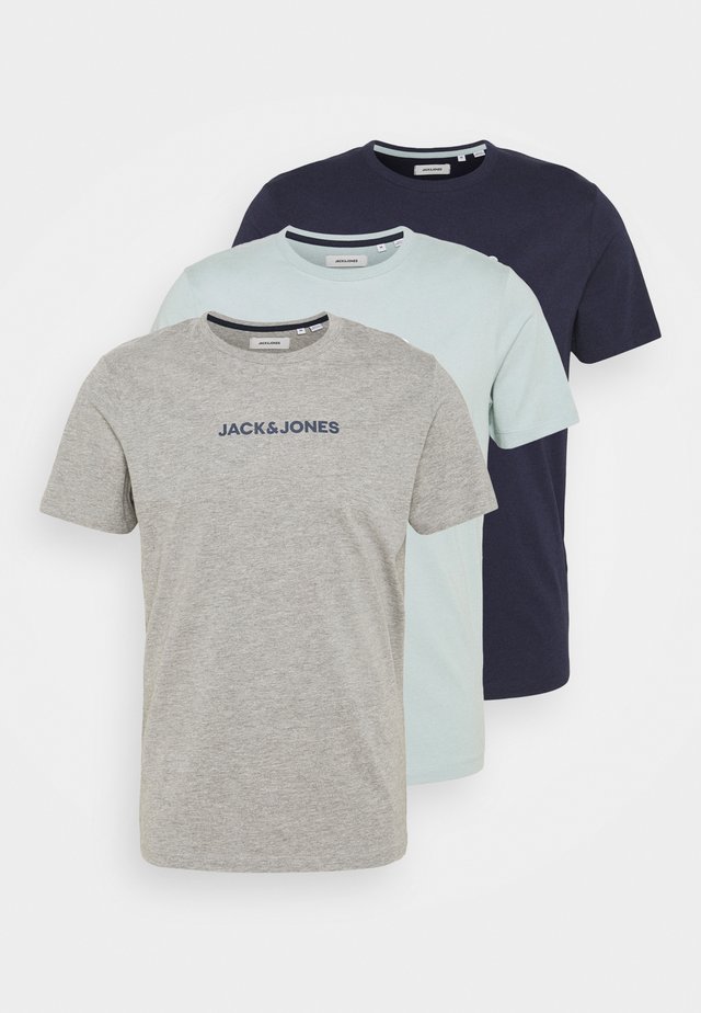 JACRAIN TEE 3 PACK - Pyjama top - maritime blue/gray mist
