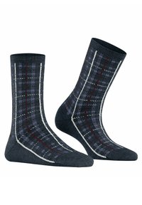 Esprit CHECK - Socken - navy mel