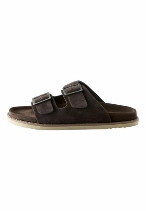 REGULAR FIT - TWO BUCKLE TONAL  - Slip-on sandaler - brown