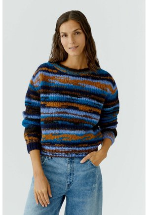 Pullover - dk blue camel
