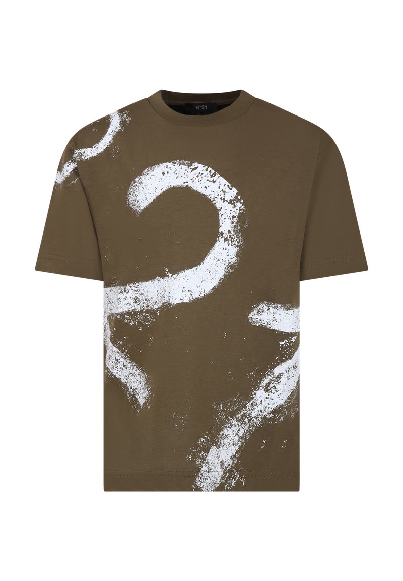 N°21 T-shirt print bruin