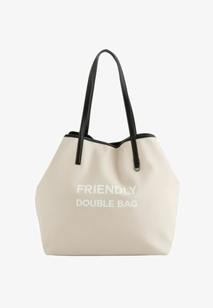 Carpisa FRIENDLY DOUBLE - Shopping bag - white black