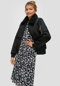 s.Oliver - DETACHABLE COLLAR  - Light jacket - schwarz Thumbnail Image 1