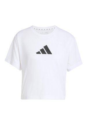 adidas Performance TRAIN ESSENTIALS BIG LOGO  - Marškinėliai su spaudiniu - white