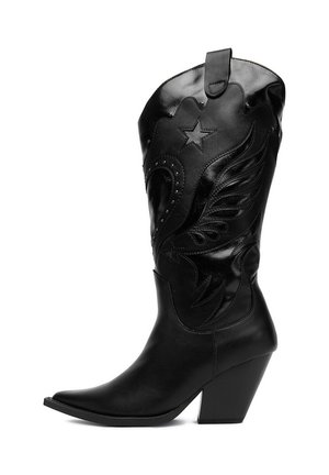 Cizme cowboy/biker - black