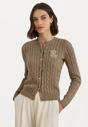 CABLE KNIT COTTON CARDIGAN - Kardigan - adirondack heather