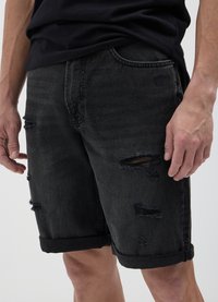 Calliope BERMUDA - Shorts di jeans - nero