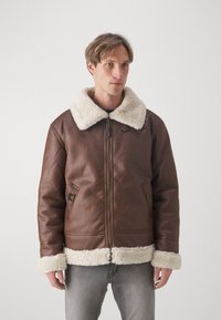 Alpha Industries - Veste en similicuir - brown Image miniature 1