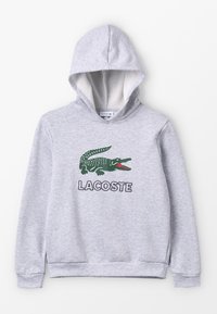 Lacoste BOY LOGO HOODIE - Felpa con cappuccio - argent chine