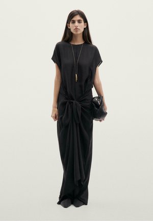 FLOWING WITH KNOT DETAIL - Jumpsuit - metallic black