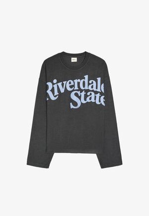 Bershka, ROUND NECK PLUSH WITH PRINT - SWEATSHIRT - Langarmshirt - royal blue
