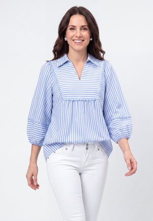 usha, Bluse - blue white stripes