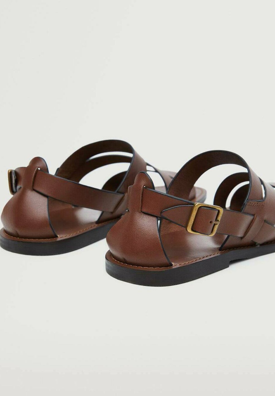 Mango ROMANA - Sandalias - marron moyen/marrón - Zalando.es