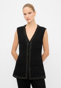STONE DETAILED - Väst - black