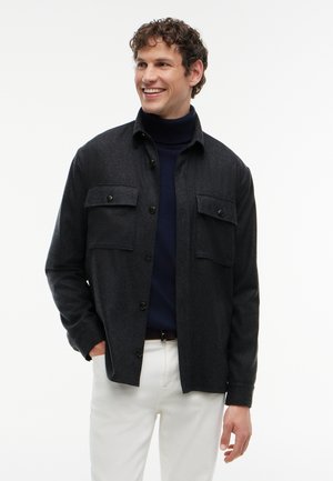 Tommy Hilfiger, NEW YORK LABEL REGULAR FIT FLANNEL OVERSHIRT - Лятно яке - dark grey heather