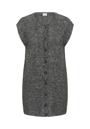 Kaffe Curve, KCJORDI KNIT VEST - Gilet - dark grey melange