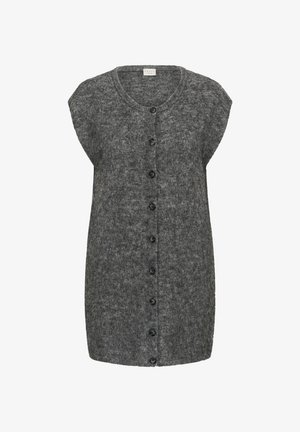 Kaffe Curve, KCJORDI KNIT VEST - Gilet - dark grey melange