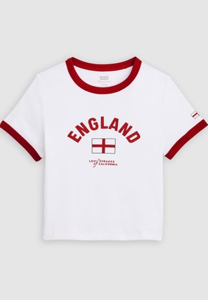 Levi's®, FOOTBALL RINGER - T-shirt imprimé - white/red/blue