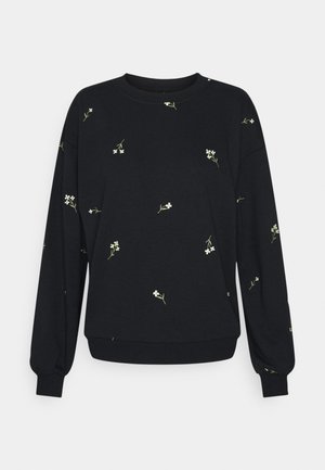 VMNATALIE EMBROIDERY - Sudadera - black/french vanilla/khaki
