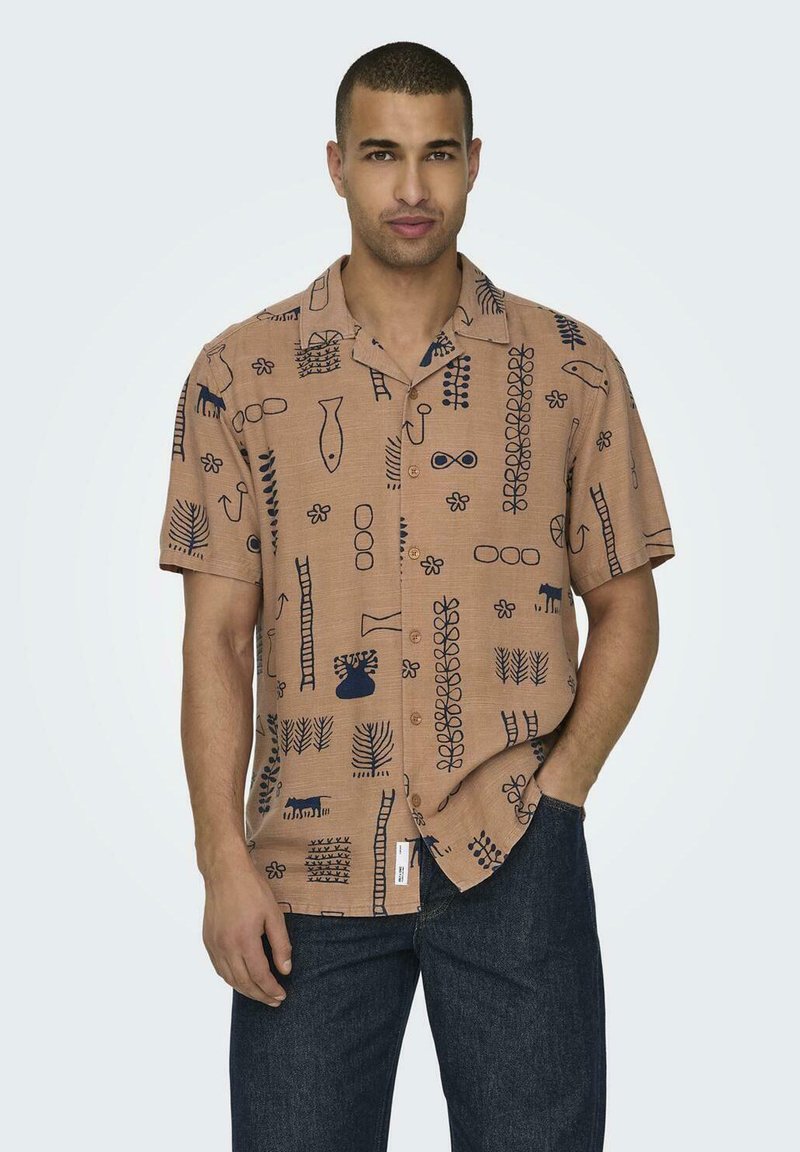 Only & Sons Camicia - coccio fantasia