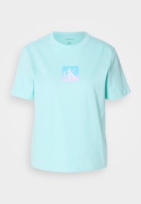 CLASSIC BOXED MONOGRAM TEE - Marškinėliai su spaudiniu - tahiti turquoise