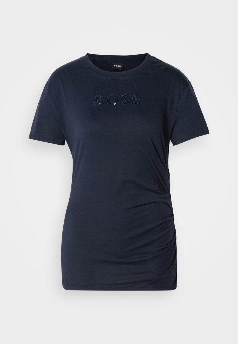 Boss T-shirt print donkerblauw Boss T-shirt print donkerblauw
