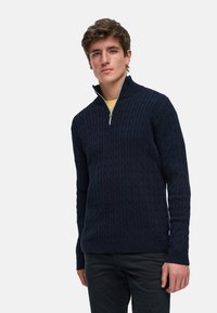 Kronstadt CABLE HALF-ZIP - Maglione - sky captain