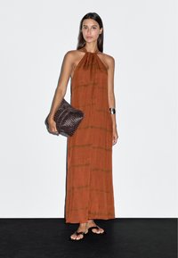Massimo Dutti STRIPED  - Maxi dress - orange