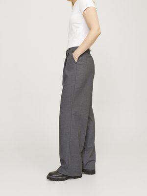 JXELLIS WIDE PANT - Trousers - dark grey melange