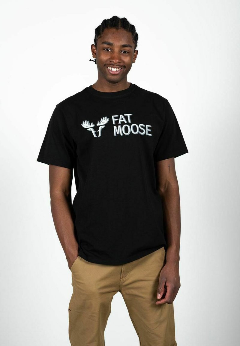 Fat Moose LOGO ORGANIC Tshirt print black/zwart Zalando.be
