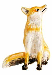 ENAMEL FOX - Broche - mottled yellow
